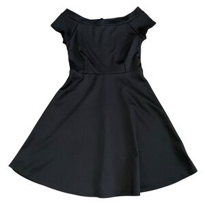 Altar'd State Womens Black Cap Sleeve Boatneck Fit & Flare Casual Dress Size XS